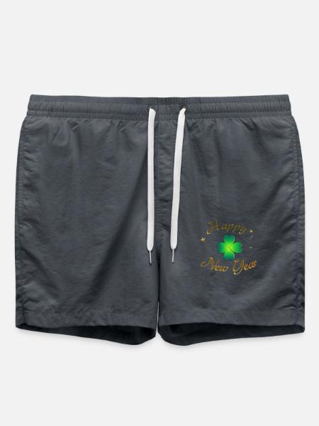 Happy New Year - Badeshorts - Anthrazit