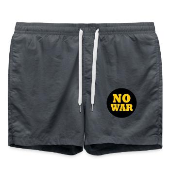 No war - Swim Trunks - anthracite - Front - AI Model Male 185 light (185cm)