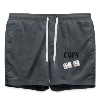 Ctrl C Copy - Swim Trunks - anthracite - Front - AI Model Male 185 light (185cm)
