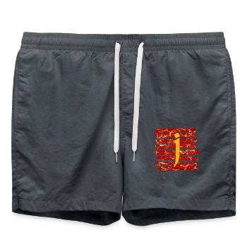 Bandes E 232 J - Short de bain - charbon - Devant - AI Model Male 185 light (185cm)