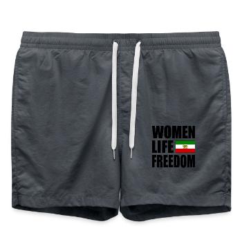 Women life freedom - Short de bain - charbon - Devant - AI Model Male 185 light (185cm)
