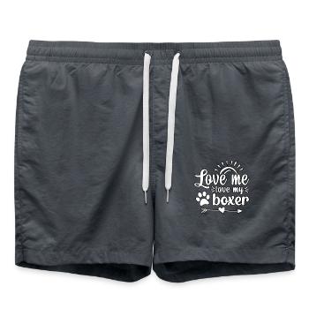 Aime-moi aime mon boxer - Short de bain - charbon - Devant - AI Model Male 185 light (185cm)