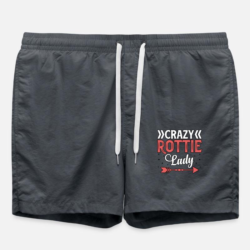 Crazy Rottie lady - Short de bain - charbon
