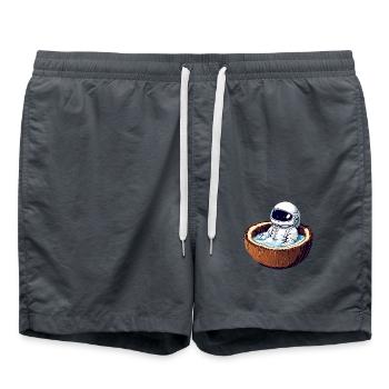 Un astronaute baigne dans la noix de - Drôle - Short de bain - charbon - Devant - AI Model Male 185 light (185cm)