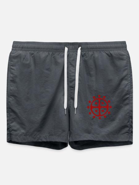 Sonnenrad / Jahresrad - Badeshorts - Anthrazit