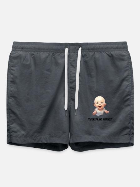 Zahnlos und rücksichtslos! - Badeshorts - Anthrazit