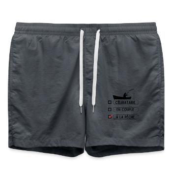 Saint Valentin pêcheur - Short de bain - charbon - Devant - AI Model Male 185 light (185cm)