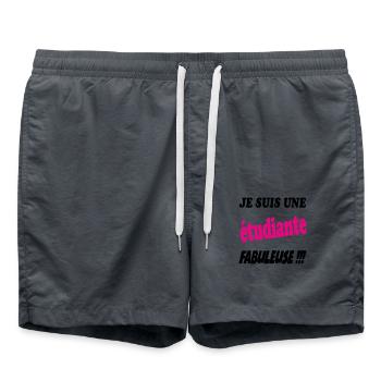 Je suis une étudiante fabuleuse !! - Short de bain - charbon - Devant - AI Model Male 185 light (185cm)