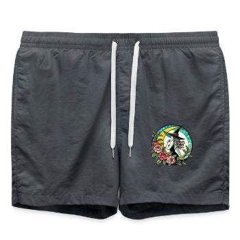 Garden Witch - Swim Trunks - anthracite - Front - AI Model Male 185 light (185cm)