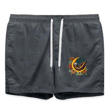 Live Slow Sloth - Swim Trunks - anthracite - Front - AI Model Male 185 light (185cm)