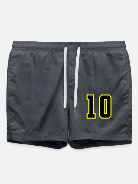10 Number Jersey Ten - Swim Trunks - anthracite