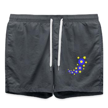Viele Bunte Blumen Schön Dekorativ Muster Design - Badeshorts - Anthrazit - Vorne - AI Model Male 185 light (185cm)