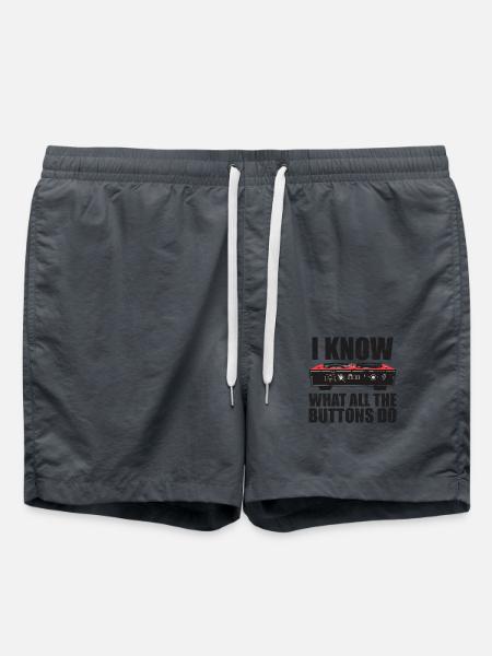 Ich weiß, was alle Tasten tun - Badeshorts - Anthrazit