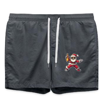 Party Weihnachtsmann - Badeshorts - Anthrazit - Vorne - AI Model Male 185 light (185cm)