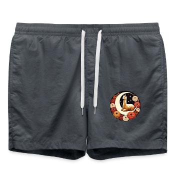 Llama Moon - Swim Trunks - anthracite - Front - AI Model Male 185 light (185cm)
