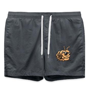 Snail Comic Cool - Swim Trunks - anthracite - Front - AI Model Male 185 light (185cm)