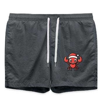 Crabe homard Noël - Short de bain - charbon - Devant - AI Model Male 185 light (185cm)