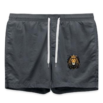 löwe könig - Swim Trunks - anthracite - Front - AI Model Male 185 light (185cm)