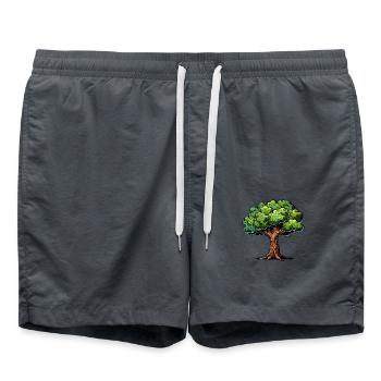 Baum - Badeshorts - Anthrazit - Vorne - AI Model Male 185 light (185cm)
