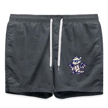 Drache Tier - Badeshorts - Anthrazit - Vorne - AI Model Male 185 light (185cm)