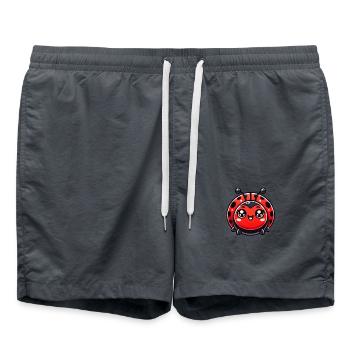 Marienkäfer Comic - Badeshorts - Anthrazit - Vorne - AI Model Male 185 light (185cm)