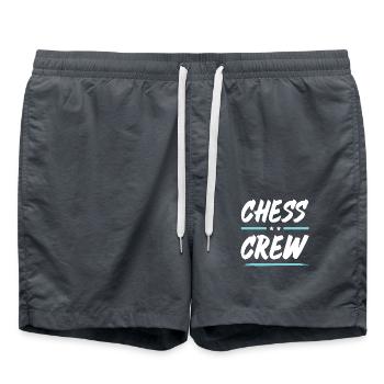 Équipe d’échecs - Short de bain - charbon - Devant - AI Model Male 185 light (185cm)
