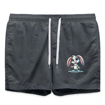 hase comic - Badeshorts - Anthrazit - Vorne - AI Model Male 185 light (185cm)