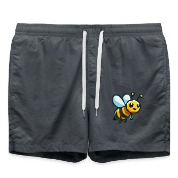 Dessin animé d’abeille - Short de bain - charbon - Devant - AI Model Male 185 light (185cm)