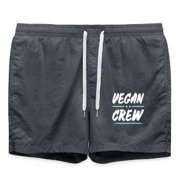 Équipage végétalien - Short de bain - charbon - Devant - AI Model Male 185 light (185cm)