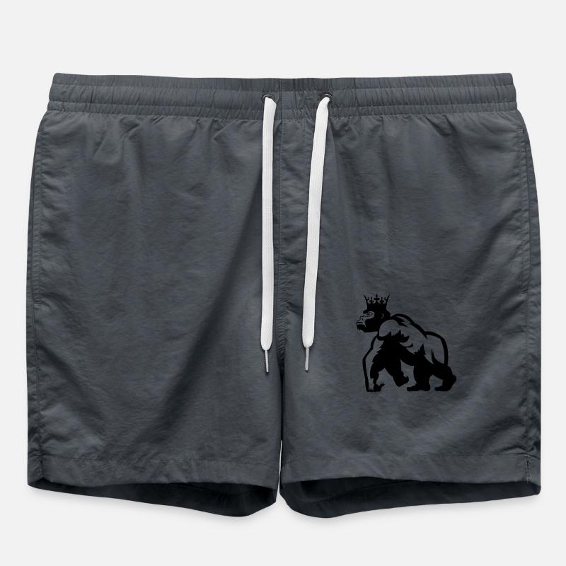 Gorilla King - Swim Trunks - anthracite