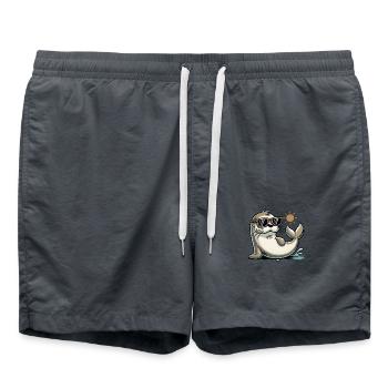 seehund sonnenbrille - Badeshorts - Anthrazit - Vorne - AI Model Male 185 light (185cm)