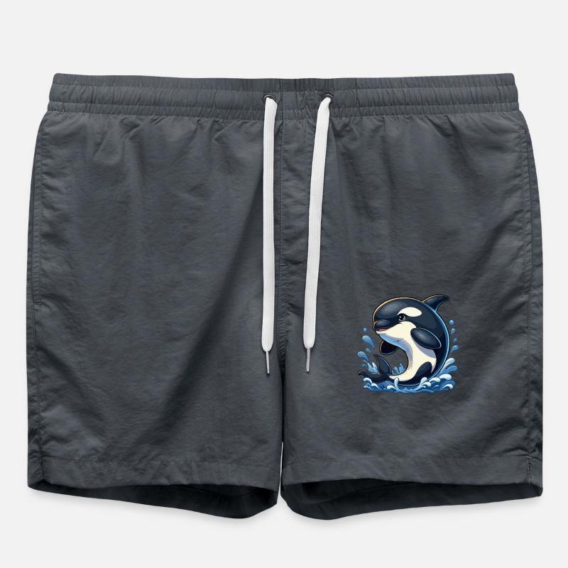 Orca springt - Badeshorts - Anthrazit