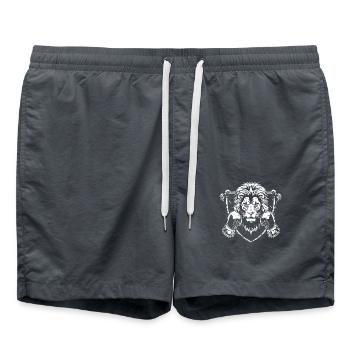 Lion Boxer Fighter - Short de bain - charbon - Devant - AI Model Male 185 light (185cm)