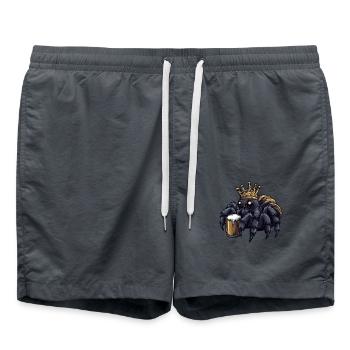 Tarentule Bière Drôle - Short de bain - charbon - Devant - AI Model Male 185 light (185cm)