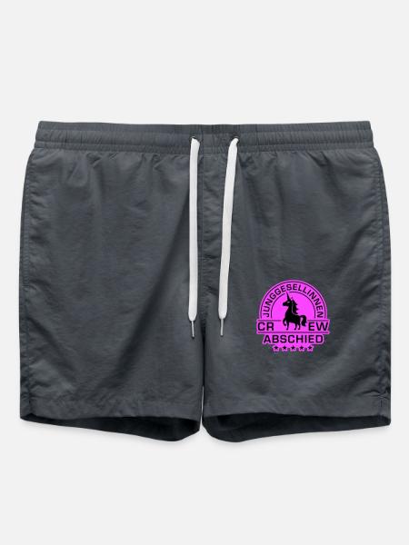 Junggesellinnenabschied Crew Einhorn Braut - Badeshorts - Anthrazit