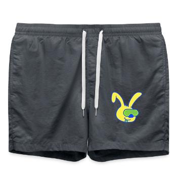Lunettes de soleil lapin Grooves Stripes Fête Célébrer Fun - Short de bain - charbon - Devant - AI Model Male 185 light (185cm)