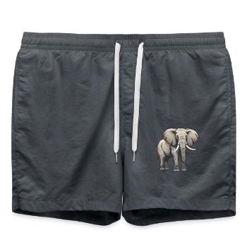 Animal éléphant - Short de bain - charbon - Devant - AI Model Male 185 light (185cm)