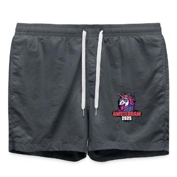 Amsterdam 2025 Unicorn - Swim Trunks - anthracite - Front - AI Model Male 185 light (185cm)