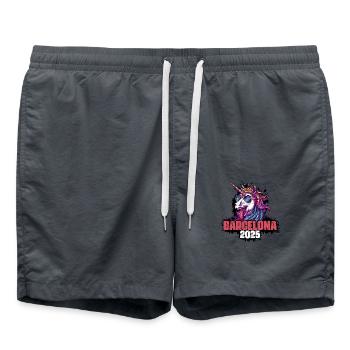 Barcelona 2025 Unicorn - Swim Trunks - anthracite - Front - AI Model Male 185 light (185cm)