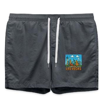 Ville de Las Vegas - Short de bain - charbon - Devant - AI Model Male 185 light (185cm)