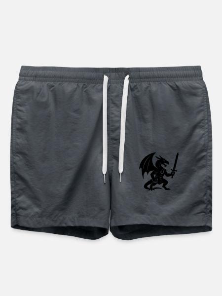 Dragon Fighter (black) - Swim Trunks - anthracite