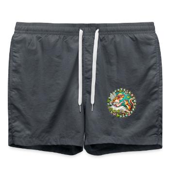 Chipmunk Fairy - Swim Trunks - anthracite - Front - AI Model Male 185 light (185cm)