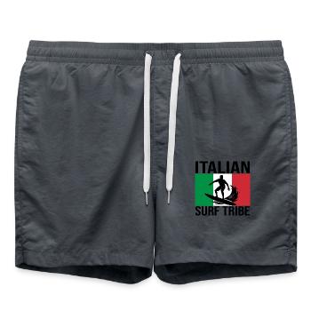 Italian Surf Tribe Surfshirt - Badeshorts - Anthrazit - Vorne - AI Model Male 185 light (185cm)