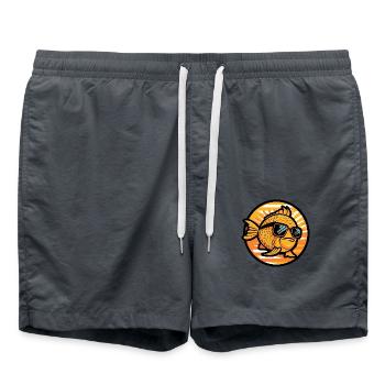 Poisson rouge Bande dessinée Cool - Short de bain - charbon - Devant - AI Model Male 185 light (185cm)