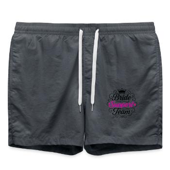Braut Support Team - Badeshorts - Anthrazit - Vorne - AI Model Male 185 light (185cm)
