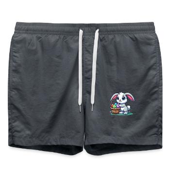 Bunny Easter Bunny - Swim Trunks - anthracite - Front - AI Model Male 185 light (185cm)