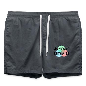 RUHESTAND. GLÜCKLICHER RUHESTAND. GLÜCKLICHER RUHESTAND - Badeshorts - Anthrazit - Vorne - AI Model Male 185 light (185cm)