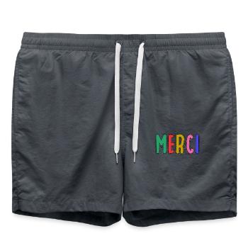 MERCI. MAÎTRESSE. MAÎTRE. MERCI MAÎTRESSE - Short de bain - charbon - Devant - AI Model Male 185 light (185cm)