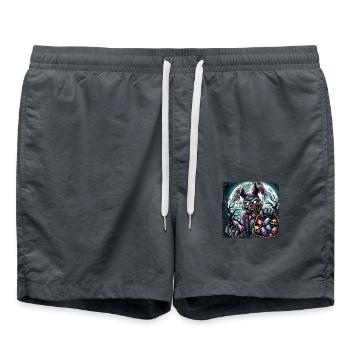 Easter Zombie Bunny Horror - Swim Trunks - anthracite - Front - AI Model Male 185 light (185cm)