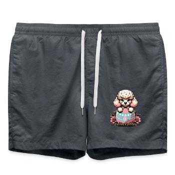 Easter Egg Easter Egg Dog Poodle Hatches From The Egg - Swim Trunks - anthracite - Front - AI Model Male 185 light (185cm)
